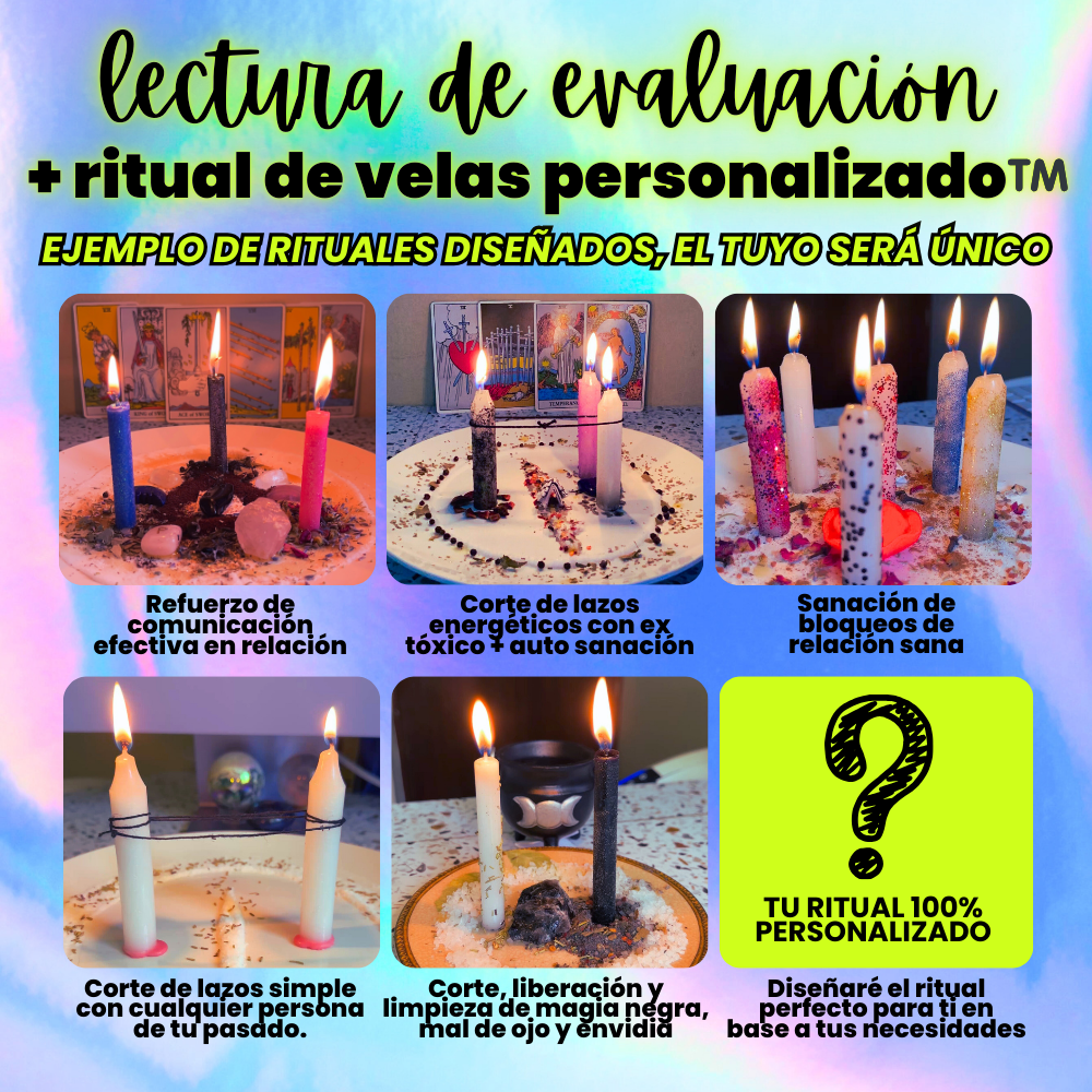 Lectura de Evaluación + Ritual de Velas Personalizado™️ 🕯️