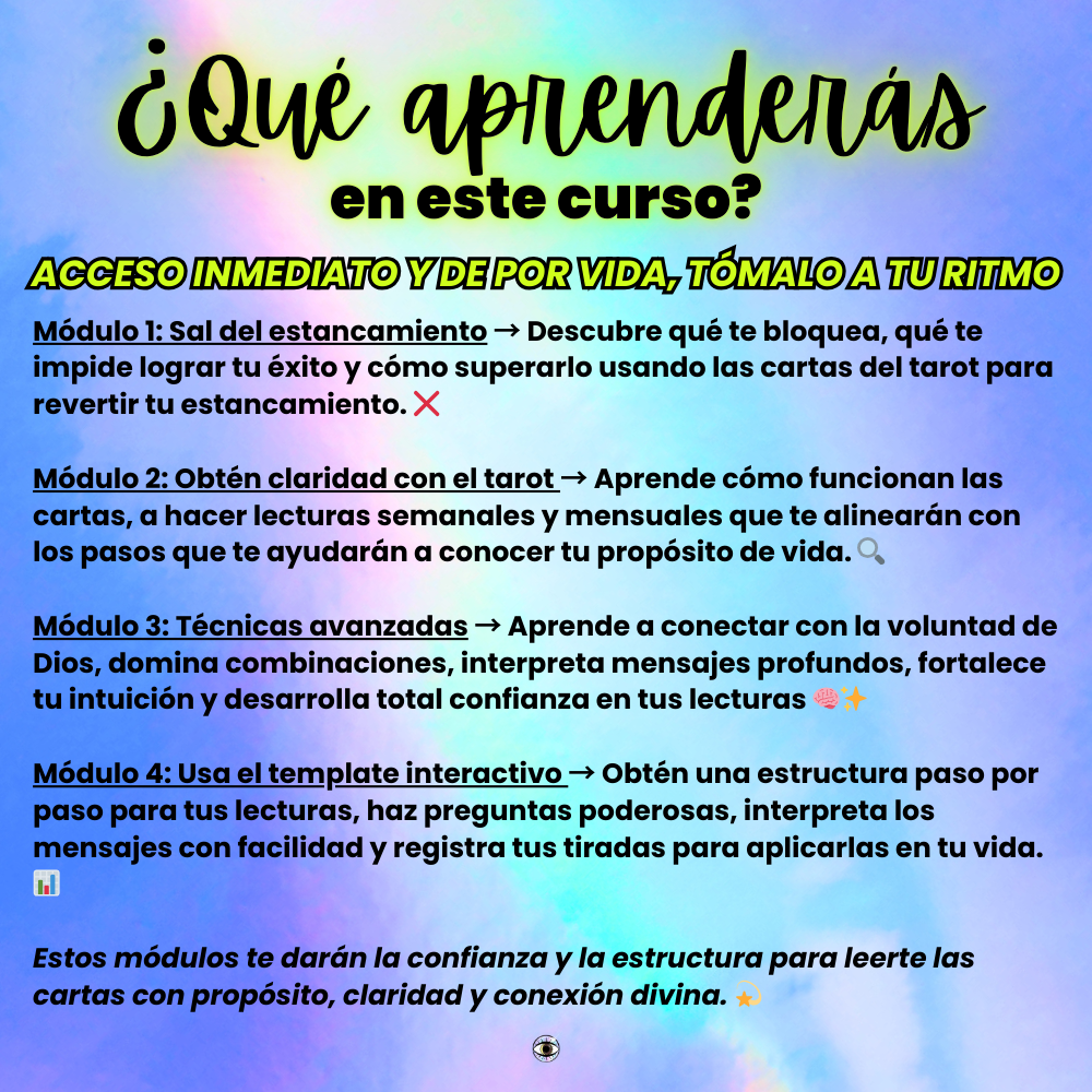 Curso Guía Tu Vida Leyéndote El Tarot