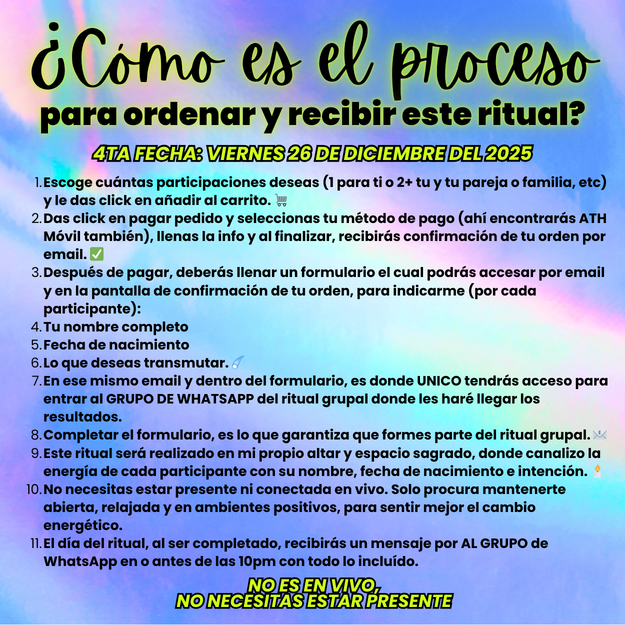 NUEVO: Ritual Grupal Para Transmutar Envidia En Bendiciones Para El Año 2026™️ 🧿 DIC 30