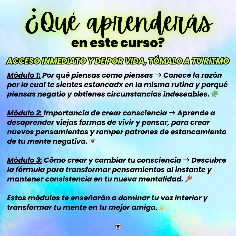 Curso Para Retomar El Control De Tus Pensamientos