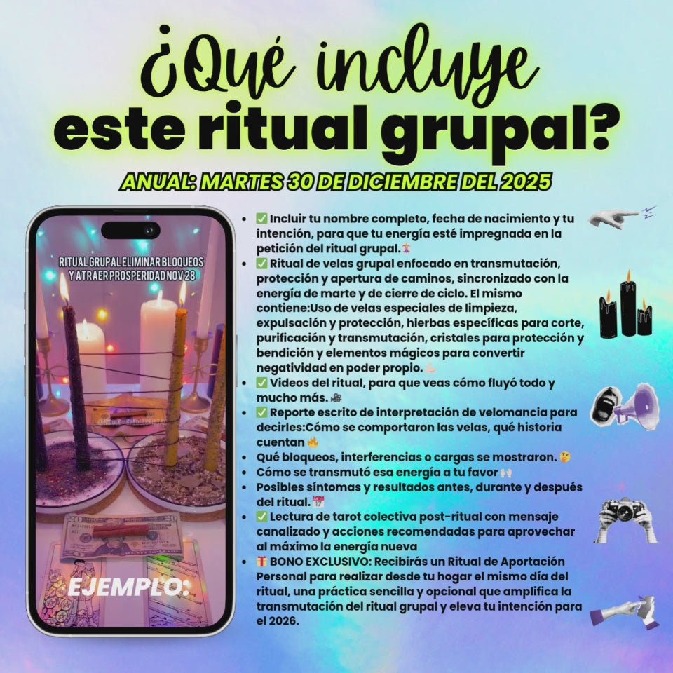 NUEVO: Ritual Grupal Para Transmutar Envidia En Bendiciones Para El Año 2026™️ 🧿 DIC 30