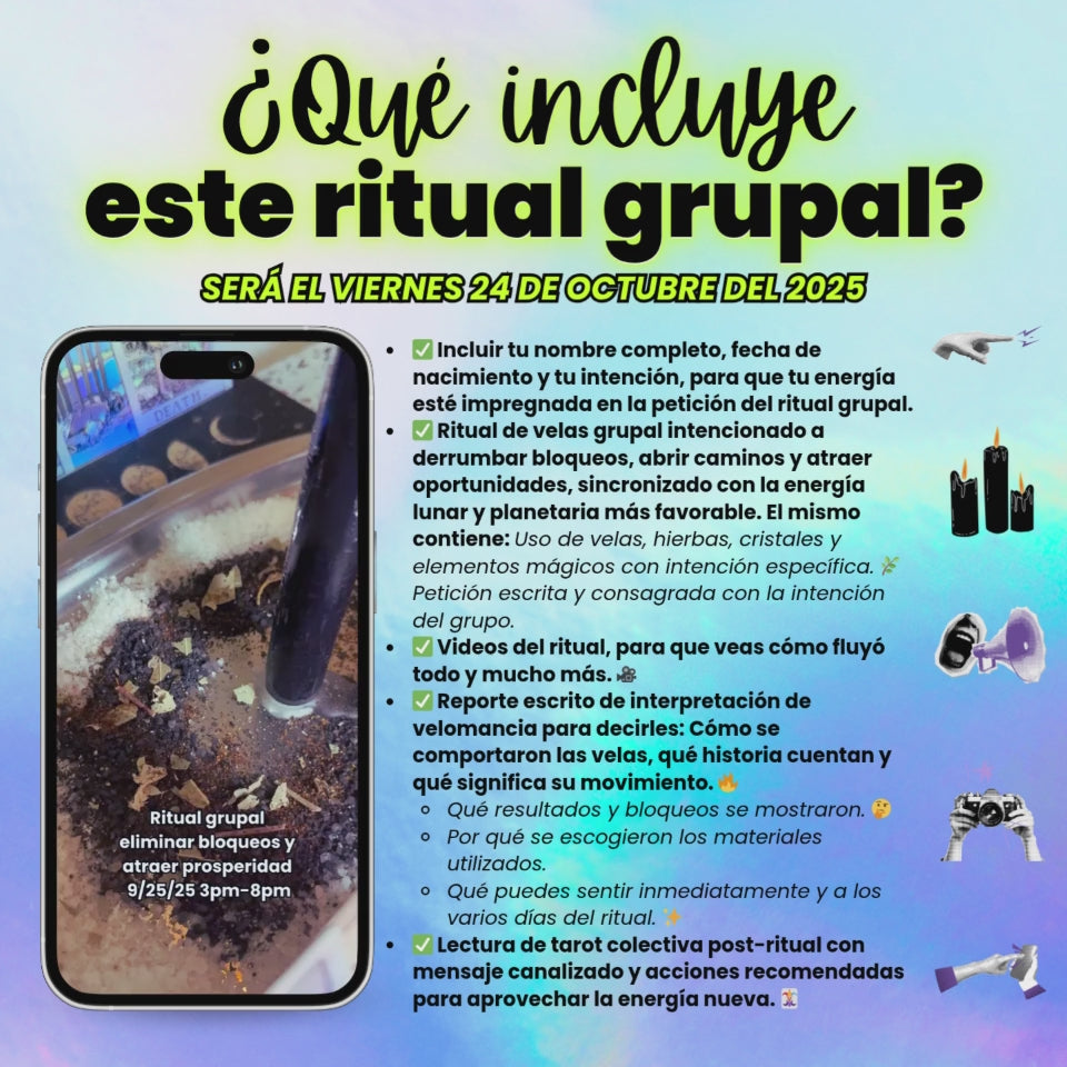 Ritual Grupal Para Eliminar Bloqueos y Atraer Prosperidad™️ 💸 OCT 24